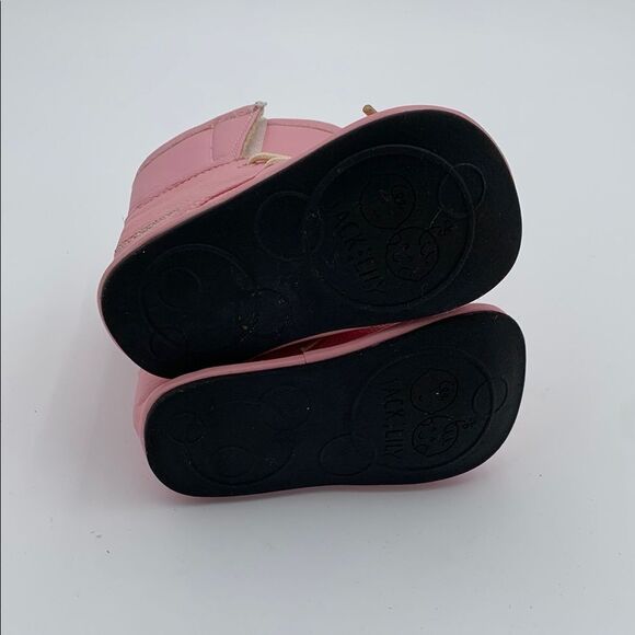 Jack and Lily Pink leather toddler Boots barefoot first walkers flexible - Picture 9 of 10